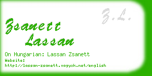 zsanett lassan business card